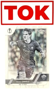 NICOLO ZANIOLO Topps cromo 22-23 refractor de onda blanco y negro AS ROMA - Imagen 1 de 2