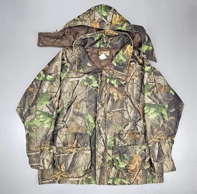 De Colección Chaqueta Camuflada Remington Para Hombres XL Realtree Maderas Duras Ciervos Caza Abrigo con Cremallera Foto 1 de 4