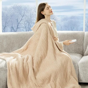 Heated Throw Blanket 50"X60"- Soft Double Sided Sherpa Electric Throw Blanket... - Picture 1 of 9