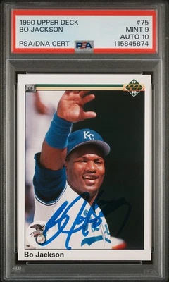 1990 Upper Deck #75 Bo Jackson PSA 9 in person auto - Imagem 1 de 2