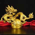Home feng shui décor sculpture en laiton de bon augure bête fortune dragon richesse 