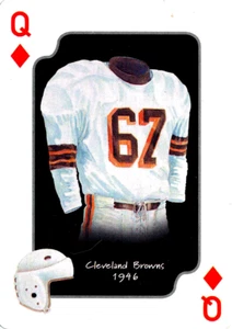 0DDBALL 1946 TEAM-UNIFORM PLAYlNG-CARD Cleveland BROWNS  - Bild 1 von 1