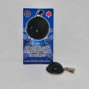 OBSIDIANA NEGRA Obsidiana Tetragrámaton PENDIENTE PENTAGRAMA PROTECCIÓN - Imagen 1 de 4