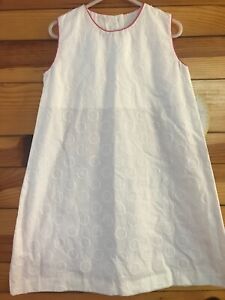 NWT Little English White Dress w/Embroidered Circles Girls Sleeveless Size 5