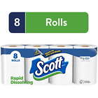 Rapid-Dissolving Toilet Paper, 48 Rolls, Bath Tissue (6 packs of 8 rolls)