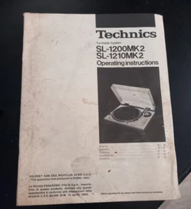 ISTRUZIONI / MANUALE TECHNICS SL-1200MK2 - Imagen 1 de 1