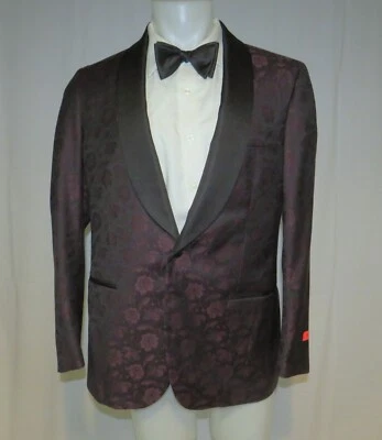 ISAIA Napoli Sanita Floral Jacquard Tuxedo Jacket 42R NWT $5800 - Image 1 of 4