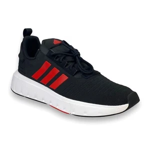Adidas Men's 13 Swift Run 23 Running Shoes Black Red - Picture 1 of 14