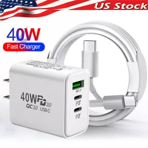 PD 40W Schnell Ladegerät Netzteil & Kabel für Google Pixel 8a 8 7A 6A 5A 5G - Bild 1 von 15