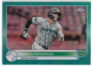 2022 Topps Chrome Pro Debut Austin Hendrick Aqua Refractor #'d 59/75 Reds