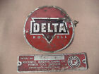 Ponceuse à ceinture à disque Rockwell Delta 31-700 CK6795 4X52 1/2" plaque signalétique pièces vintage