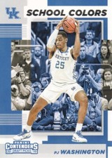 2019-20 Contenders Draft Picks Basketball School Colors #15 PJ Washington Jr.