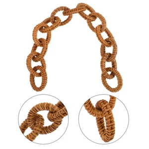 Rustic Chain Link Decoration Wicker Ring Miss Rattan Decorative Links - Picture 1 of 12