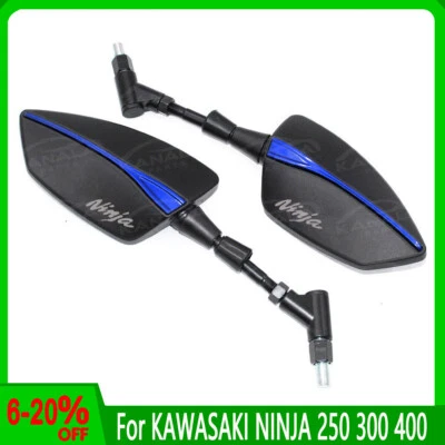 For KAWASAKI NINJA 250 300 400 Motorcycle CNC Accessories Side Rearview Mirrors Foto 1 de 4