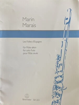 Les Folies d'Espagne for Solo Flute by Marin Marais - Image 1 of 4
