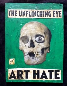 COLLAGE ORIGINAL HARRY ADAMS & BILLY CHILDISH Art Hate The Inquebrantable Eye - Imagen 1 de 6