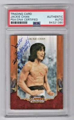 2009 Donruss Americana Jackie Chan Signed Auto Rookie RC Card #1 PSA/DNA - Image 1 of 2
