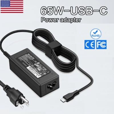 Adaptador de parede tipo carregador de laptop 65W USB-C para Lenovo/Dell/Asus/MacBook Pro Air - Imagem 1 de 4