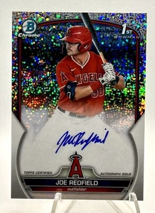 Joe Redfield SSP Sparkle Refractor Auto #/71 2023 1st Bowman Chrome Draft Angels - Bild 1 von 2