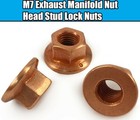 24x M7 Exhaust Manifold Nuts For BMW E81 E87 E88 3 Series Copper Hex Head Stud