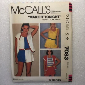 McCalls 7083 Gr. Misses Medium Cover Up Top Shorts Stretch Strick nur ungeschnitten - Bild 1 von 3