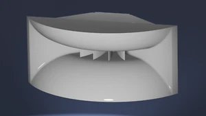 audio horn project cad cnc 3d print for 2inch JBL TAD RCF email send - Zdjęcie 1 z 7
