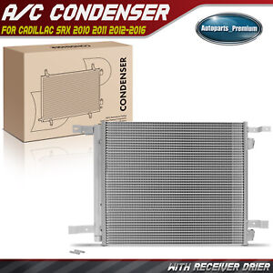 A/C AC Condenser w/Receiver Drier & Bracket for Cadillac SRX 2010 2011 2012-2016