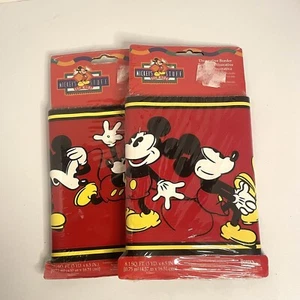 2 VTG Mickey Mouse Disney Decorative Wallpaper Border PrePasted 16.2 SQ FT total - Picture 1 of 4