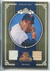 2005 DIAMOND KINGS GOLD DUAL RELIC/BAT #291 TONY OLIVA TWINS 39/50 - Picture 1 of 2