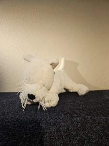 IKEA Gosig Terrier White Puppy Dog Plush 13" Stuffed Animal Sewn Eyes - Picture 1 of 5