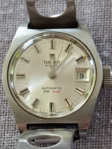 Vintage Damen Armbanduhr Tissot SWISS Automatic PR 516 Edelstahl GT-Band - Bild 1 von 10