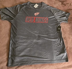 Camisa elástica de secado rápido gris X grande de Detroit Red Wings NHL para hombre nueva con etiquetas - Imagen 1 de 3