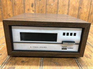 Vintage BSR McDonald 8 Track Cartridge Stereo Player Woodgrain Untested - Picture 1 of 5