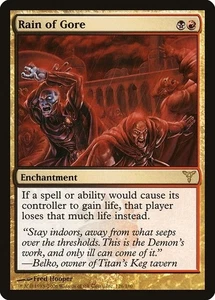 Rain of Gore 1x MTG DIS Dissension Raro COMO NUEVO negro rojo - Imagen 1 de 1