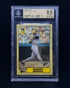 1987 Topps #320 Barry Bonds RC BGS 9.5 (9.5 CENTERING) Pirates Rookie 7 TIME MVP - Picture 1 of 2