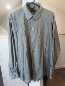 Perry Ellis Portfolio Shirt Men's L Button Up Sage Green 16.5,  34/35 (Large) - Picture 1 of 10