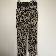 Zara Pants Women’s High Waisted Size M Leopard Animal Print Career