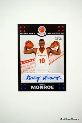 2008-09 Topps McDonalds All American Greg Monroe radiocontrol automático #GM Foto 1 de 2