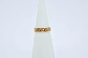 14k Vintage Solid Yellow Gold Stars & Moons Toe Ring. 1.3gr - Picture 1 of 7