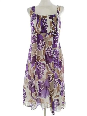 Steilmann  T. 40 Morado Midi Vestido A-line Algodón 100% Sin mangas - Imagen 1 de 4