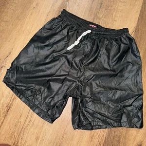 Vintage Yale Gym Shorts Mens Athletic THIN Nylon Shiny Glanz Sexy USA NOS Small - Picture 1 of 8