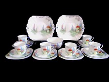 Art Deco " Garden Urn "  Vincent Shape  21 piece Tea Set