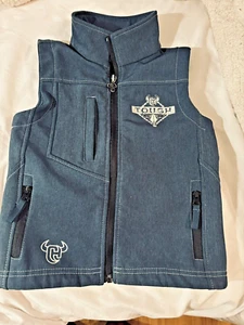 New! Youth boy's Cowboy Hardware 'BUILT TOUGH' VEST w/ Bronc rider 5 SIZES! - Picture 1 of 7