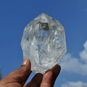 HIMALAYAN GLACIER QUARTZ LEMURIAN SEED CLEAR NIRVANA RAINBOW ICE ETCHED CRYSTAL. - Picture 1 of 13