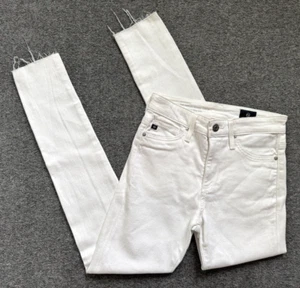 NWT $198 AG Adriano Goldschmied Farrah Skinny Ankle White Jeans - 23R / 26x27.5 - Picture 1 of 12