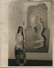 1971 Press Photo Heidi Miller With Michael Ledet Painting At Glade Gallery Show