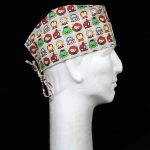 Mini Kawaii Marvel Characters Block Theme Scrub Hat - Picture 1 of 1
