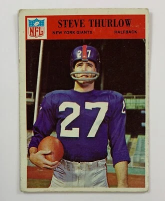 1966 Philadelphia Football #129 Steve Thurlow (Giants) 124E - Image 1 of 2