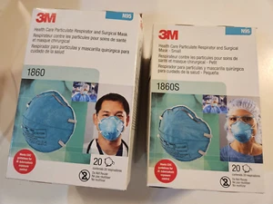 Respiradores para partículas 3M 1860 y 1860S N95 NIOSH, 1 caja de cada uno - Imagen 1 de 10