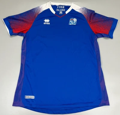 MAGLIA HOME ISLANDA 2018/20 ISOLA CALCIO CALCIO MAGLIA ERREA TAGLIA XL - Immagine 1 di 4